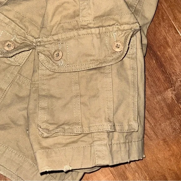 Ditch Plains Boys Cargo Shorts Size 18 Khaki Tan 100% Cotton NWT New With Tags - Picture 5 of 11